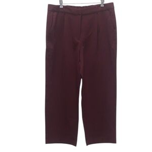 Old Navy Taylor Extra High Rise Wide Leg Burgundy Trousers XL